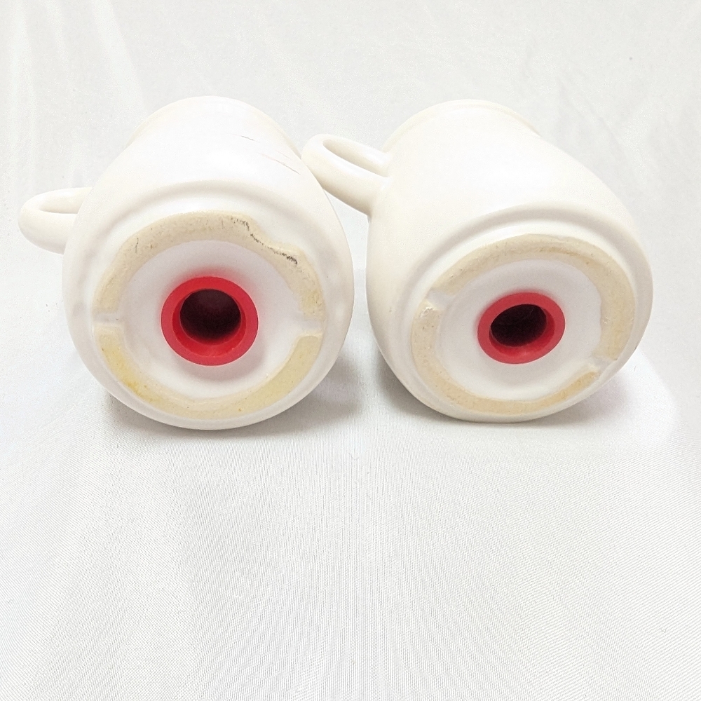 McCoy Pottery Spice Delight Salt & Pepper Shakers Mushrooms Carrots Tomatoes Vtg - Picture 5 of 9